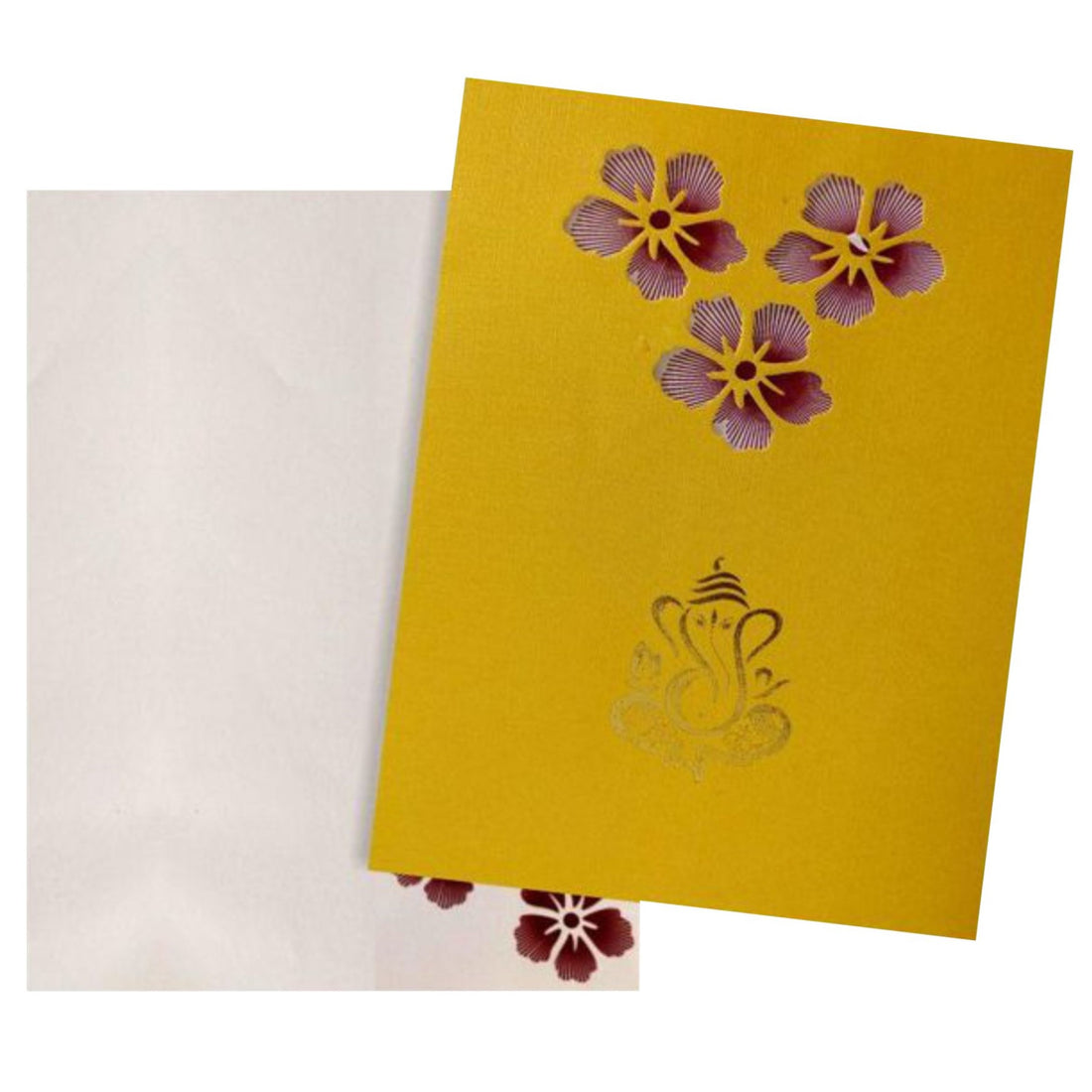 Gold Floral Wedding Invitation-KNCPM409