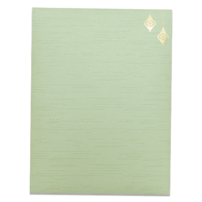 Green Royal Elephant Wedding Card-KNRM7083N