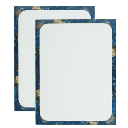 Blue Floral Door Wedding Card Design-KAC05180