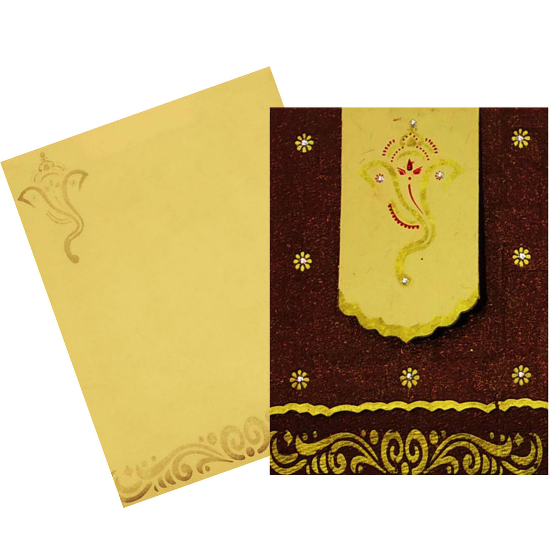 Brown Ganesha Invitation