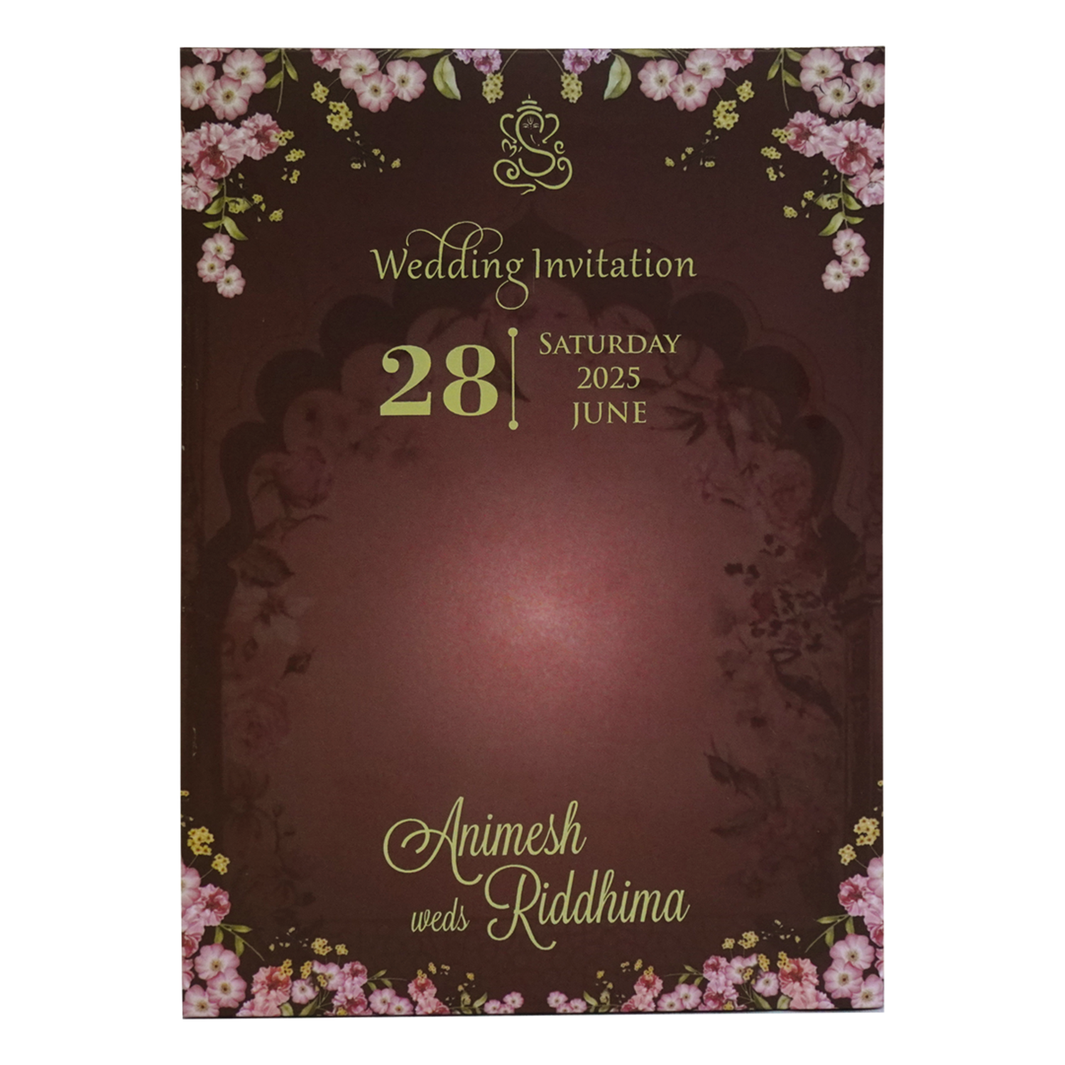 Deep Brown Padded Invitation-KVN06830