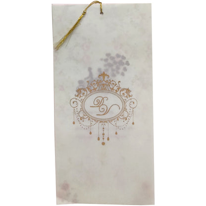 Light Blue Floral Laser Cut Panache Offset Invite-KNP7007L