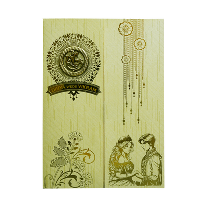 Pista Green Door-Style Opening Invitation Card-King of Cards