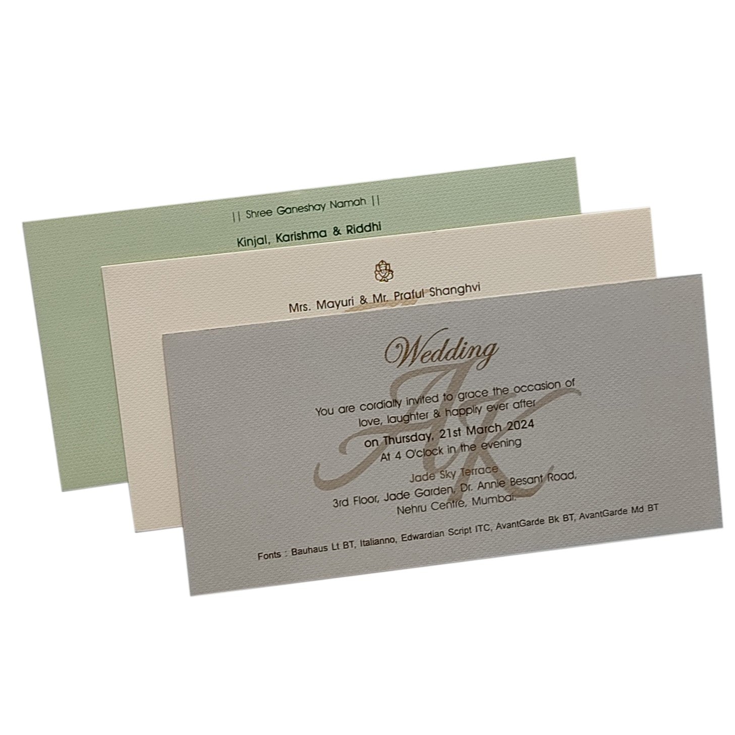 Brown Sweet Box Invitation Card-KRC29110