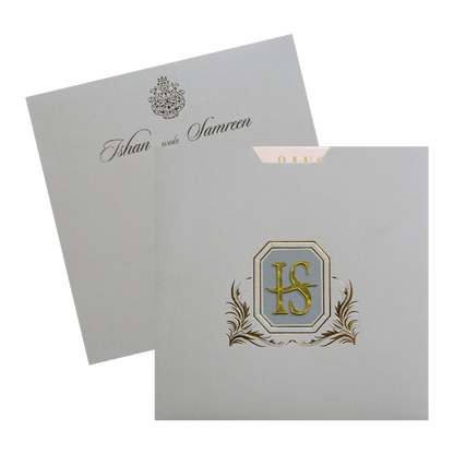 Light Grey Wedding Invitation-KRC30132