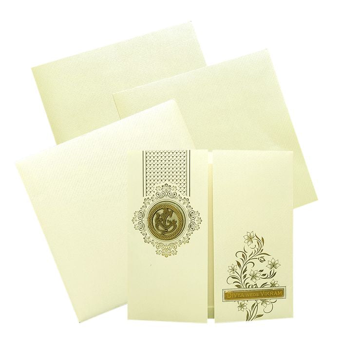 White Door Nameplate Invitation Card-King of Cards