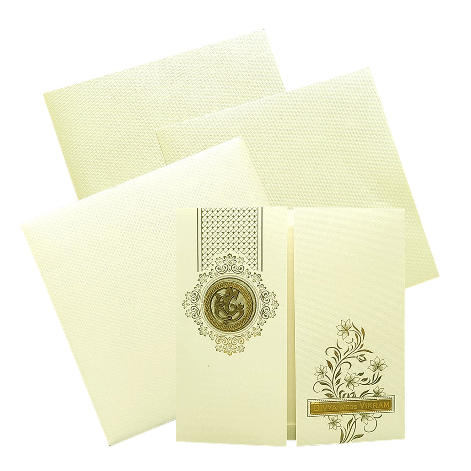 White Door Nameplate Invitation Card-KNK840MW