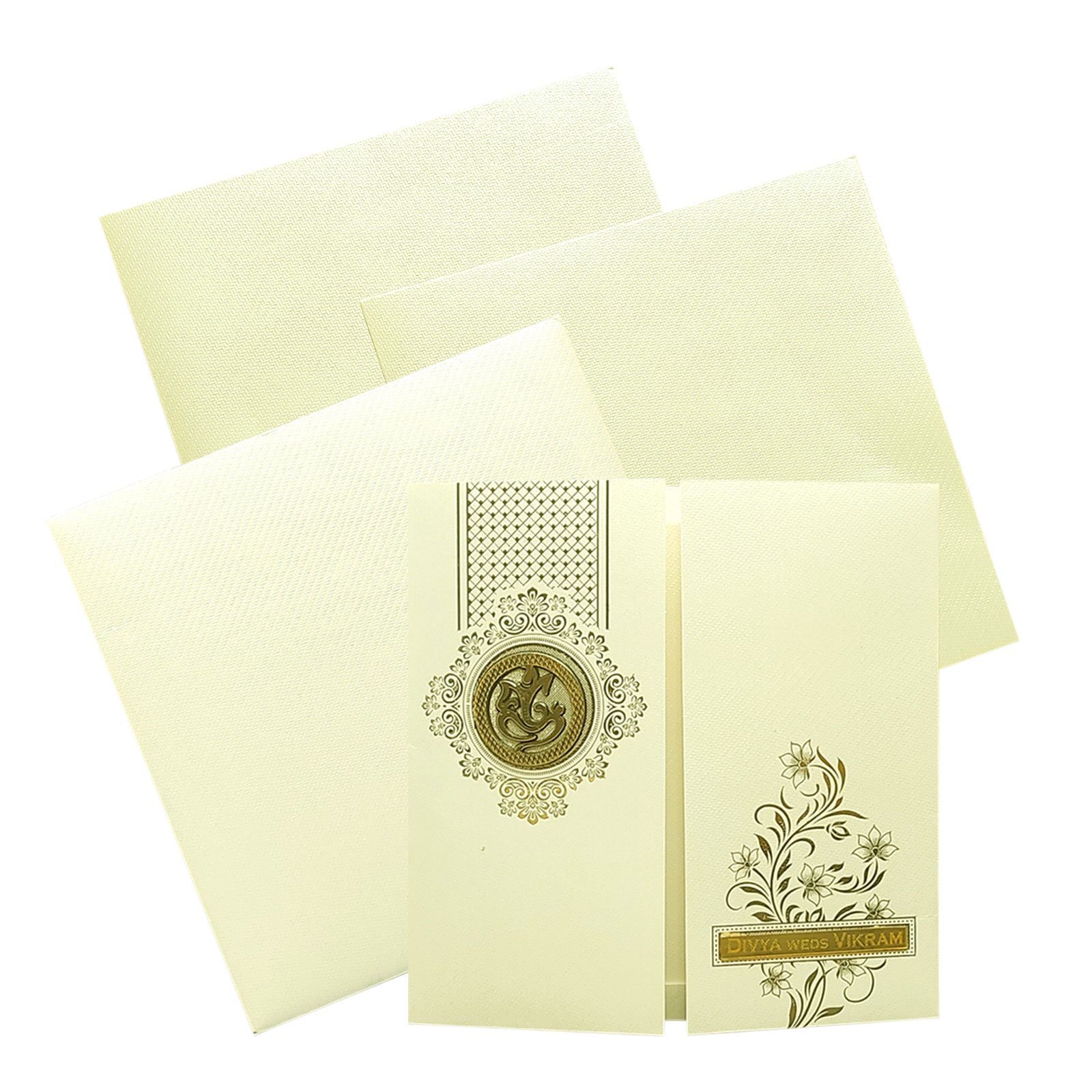 White Door Nameplate Invitation Card-KNK840MW