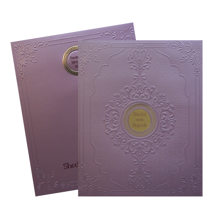 Light Pink Pattern Marriage Card-King of Cards