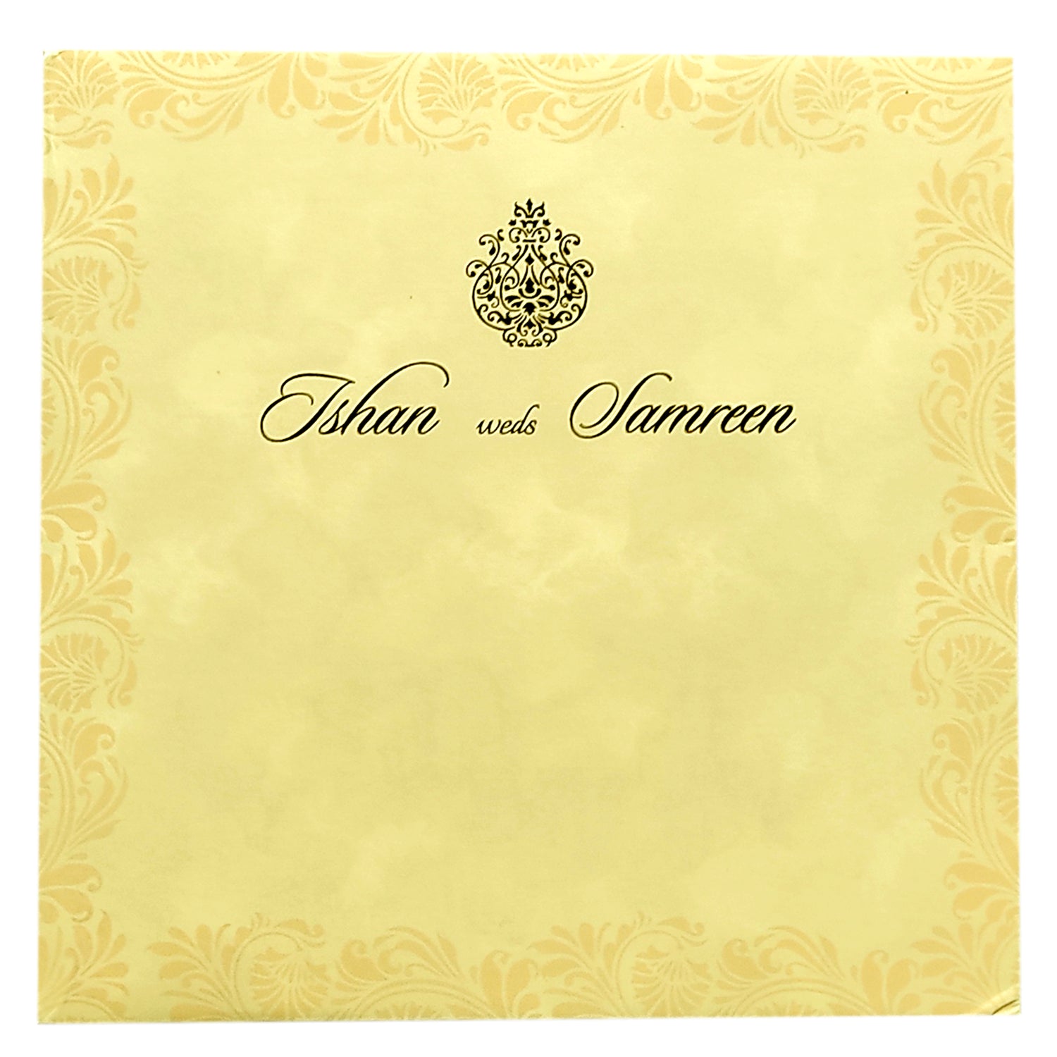 Cream Nameplate Invitation Card-KRC29042