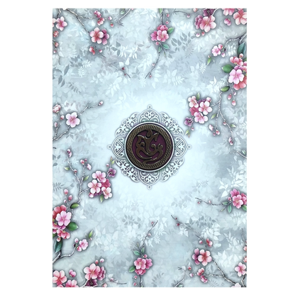 Light Blue Floral Ganesha Invitation Card-King of Cards