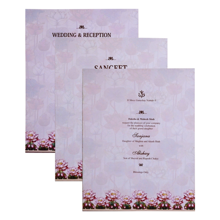 Cream Premium Padded Wedding Card-King of Cards