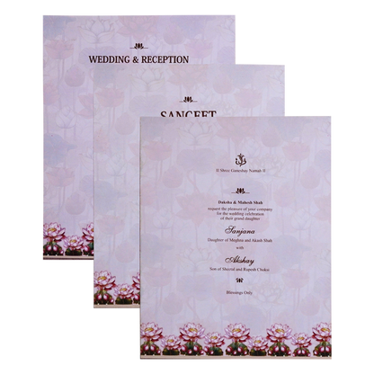 Cream Premium Padded Wedding Card-King of Cards