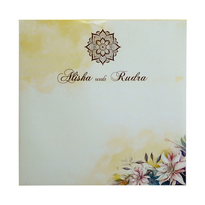 Pastel Floral Tracing Sheet Wedding Invitation-King of Cards