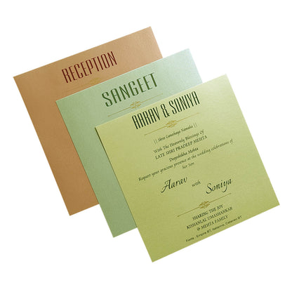 Cream Floral Tracing Invitation Card-KRC29020