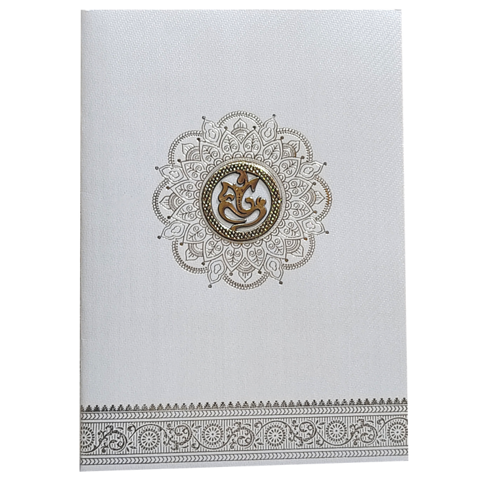 Grey Traditional Single Sheet Wedding Card-King of Cards