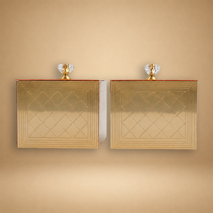 Gold Premium Laser-Cut Luxury Invitation Box - KNLW202546