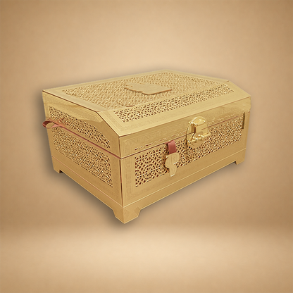 Gold Premium Laser-Cut Luxury Invitation Box - KNLW202546