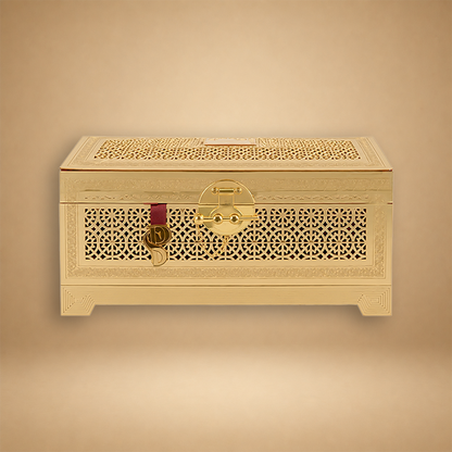 Gold Premium Laser-Cut Luxury Invitation Box - KNLW202546