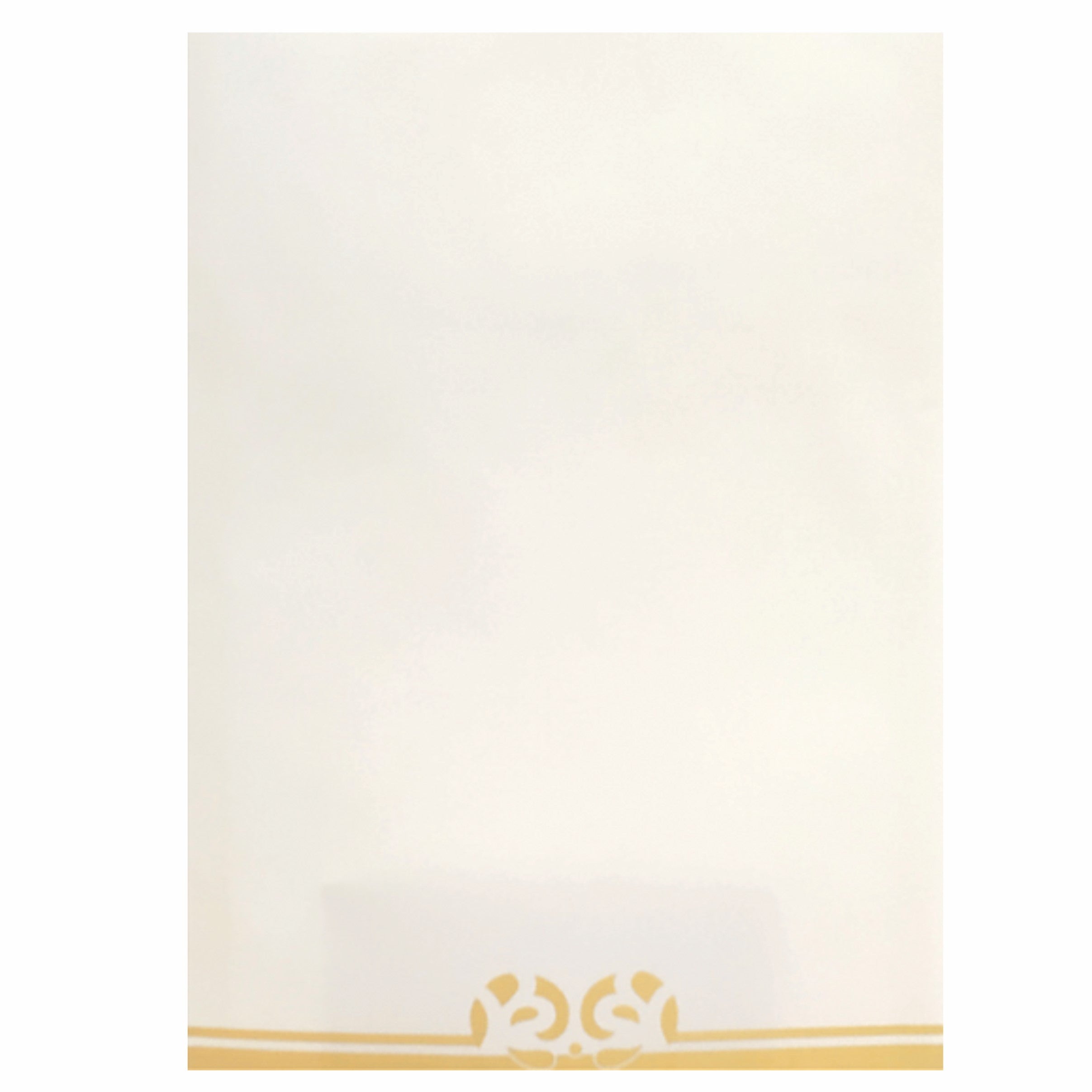 Gold Die Cut Floral Invitation