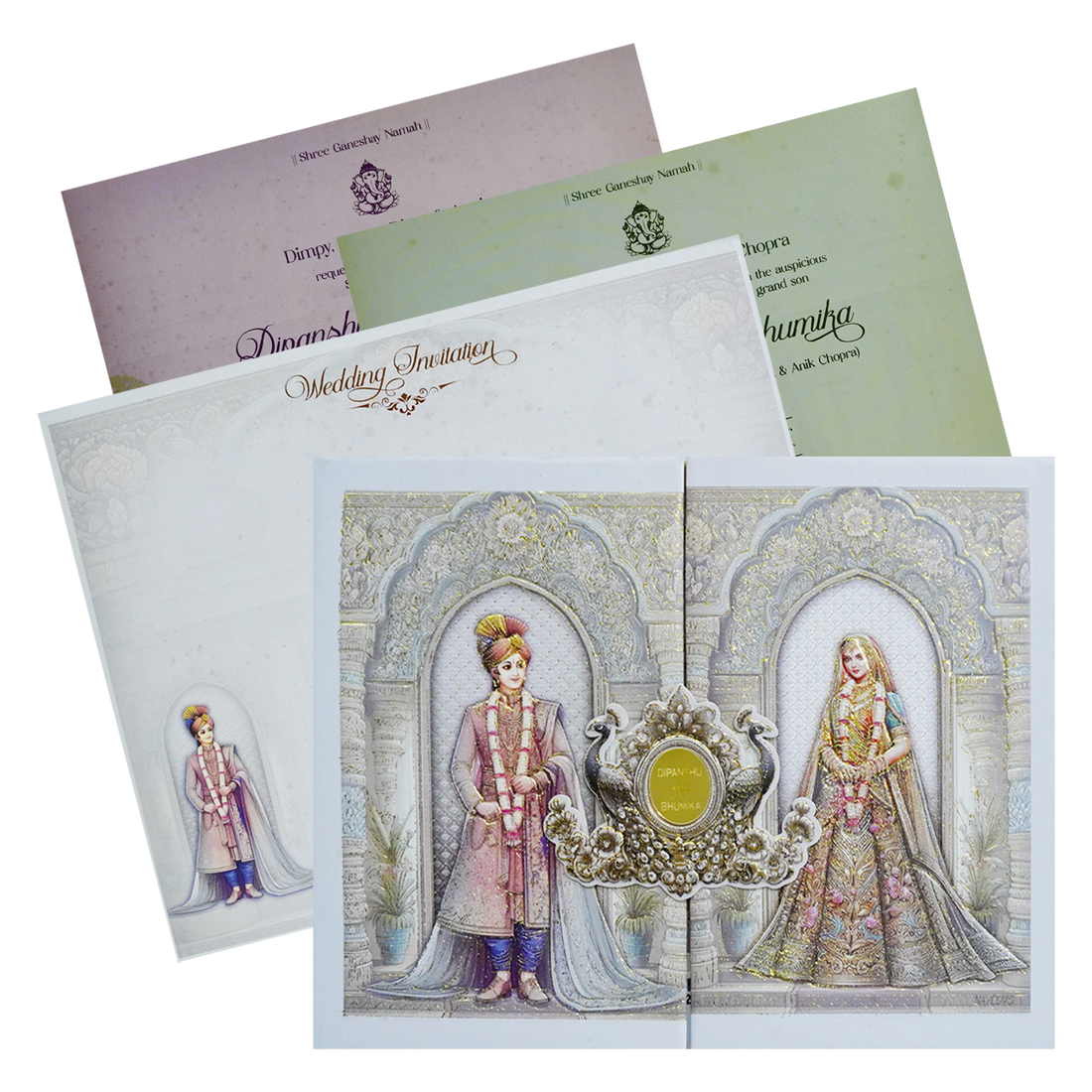 Celebrate in style with customized Light Pale Blue Padded Invitation Order now! ?WhatsApp Support ?Express Delivery.