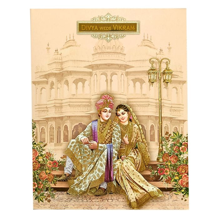 Pink Royal Bride Groom Invitation Card-King of Cards