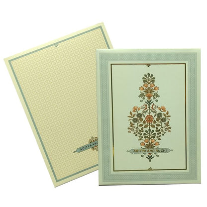 Light Blue Padded Royal Wedding Card-King of Cards