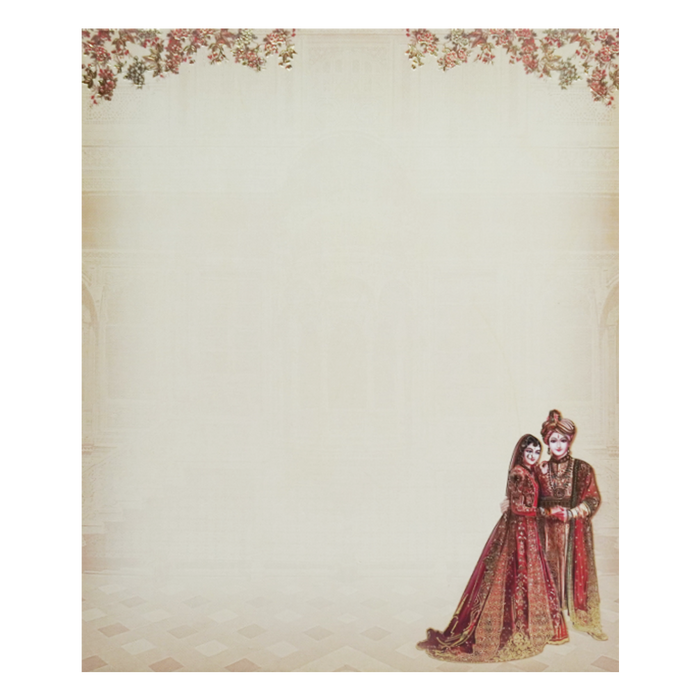 Light Brown Bride Groom Wedding Invitation Card-King of Cards