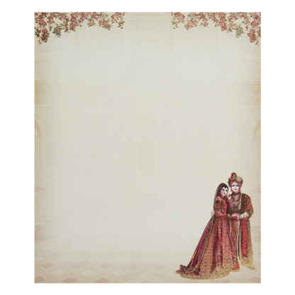 Light Brown Bride Groom Wedding Invitation Card-King of Cards