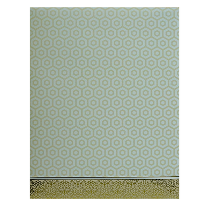 White Floral Nameplate Wedding Card-KNJP1202