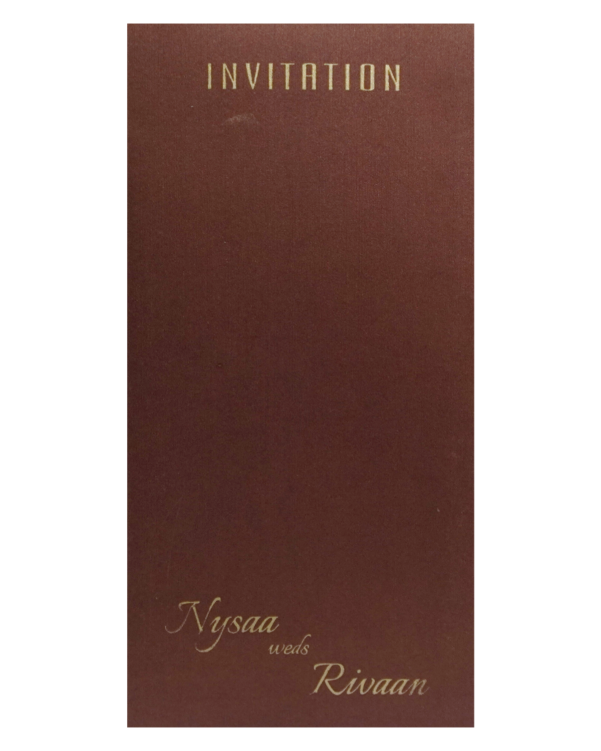 Brown Single Sheet Invitation-KRCS7230