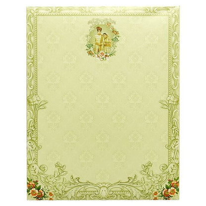 Green Bride Groom Invitation Card-King of Cards