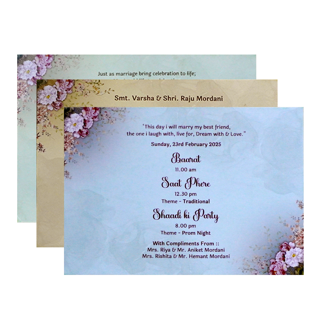 Light Pink Padded Invitation Box-KSI12310