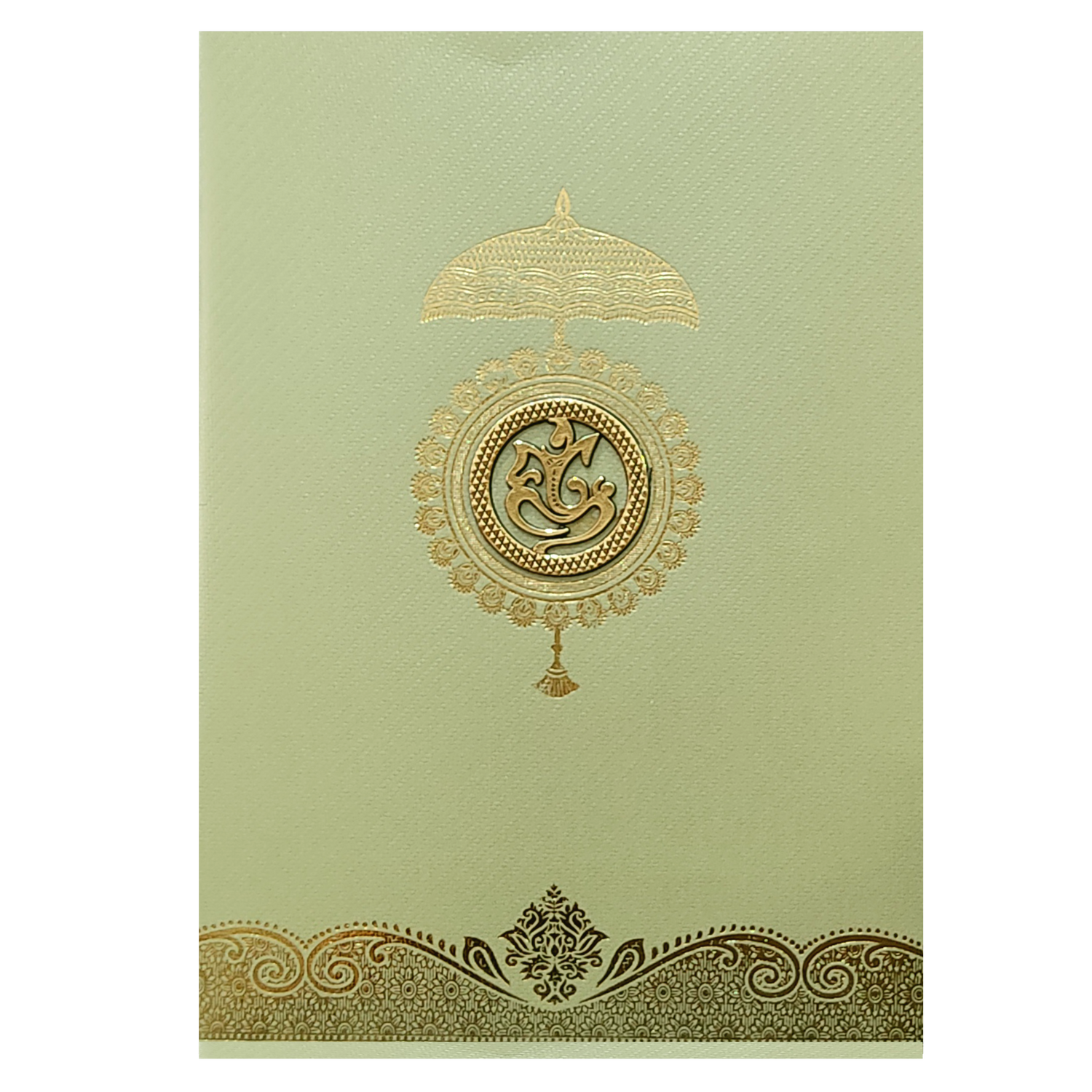 Green Traditional Invitation Card-KNKTGN024