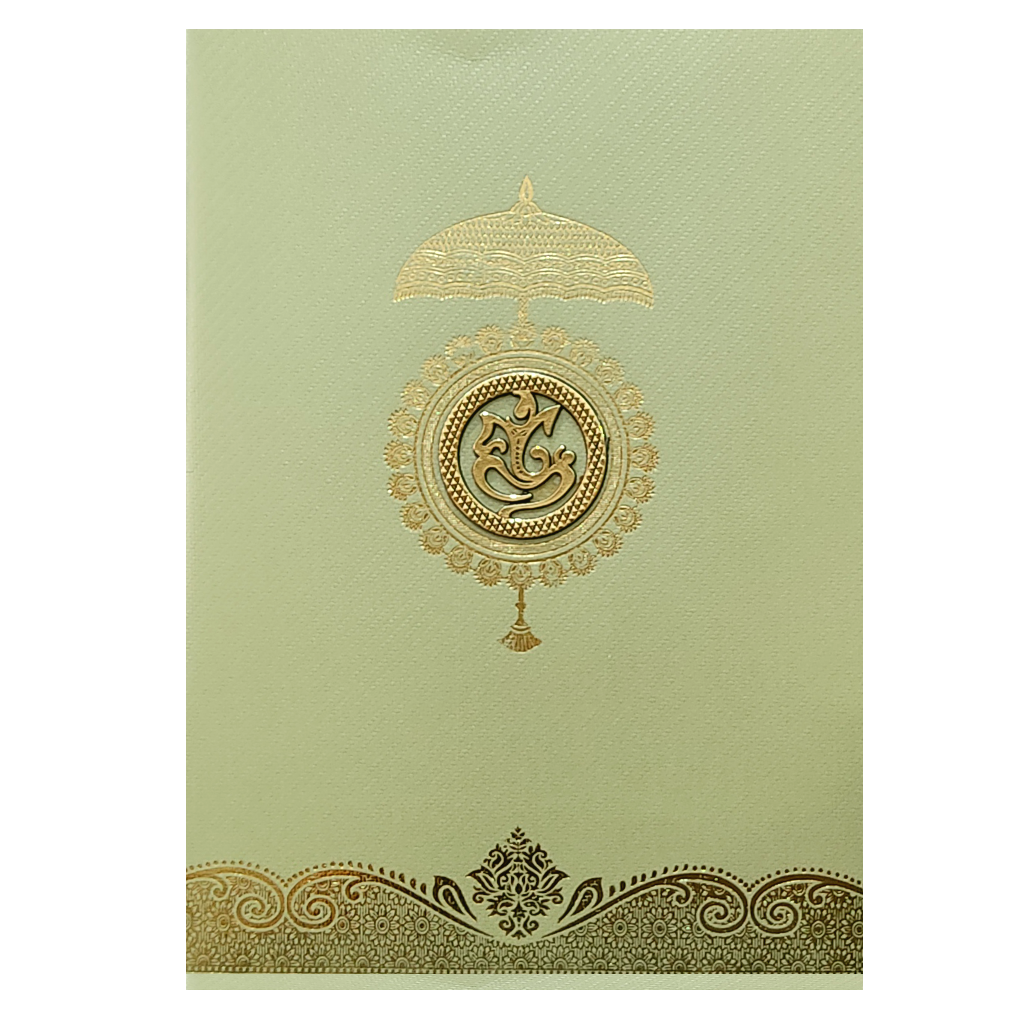 Green Traditional Invitation Card-KNKTGN024