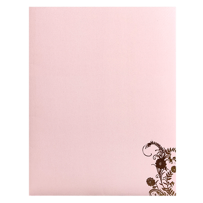 Pink Floral Single Sheet Marriage Card-KNPT5027