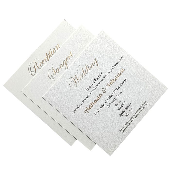 Brown Leaf Foil Invitation Card-King of Cards