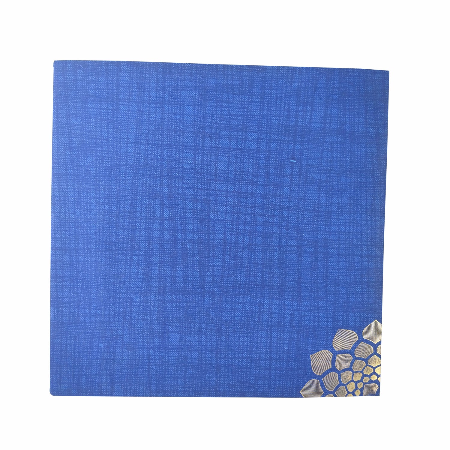 Blue Floral Die Cut Invitation Card-KNW43362