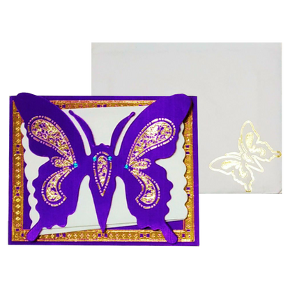Purple Butterfly Invitation Card