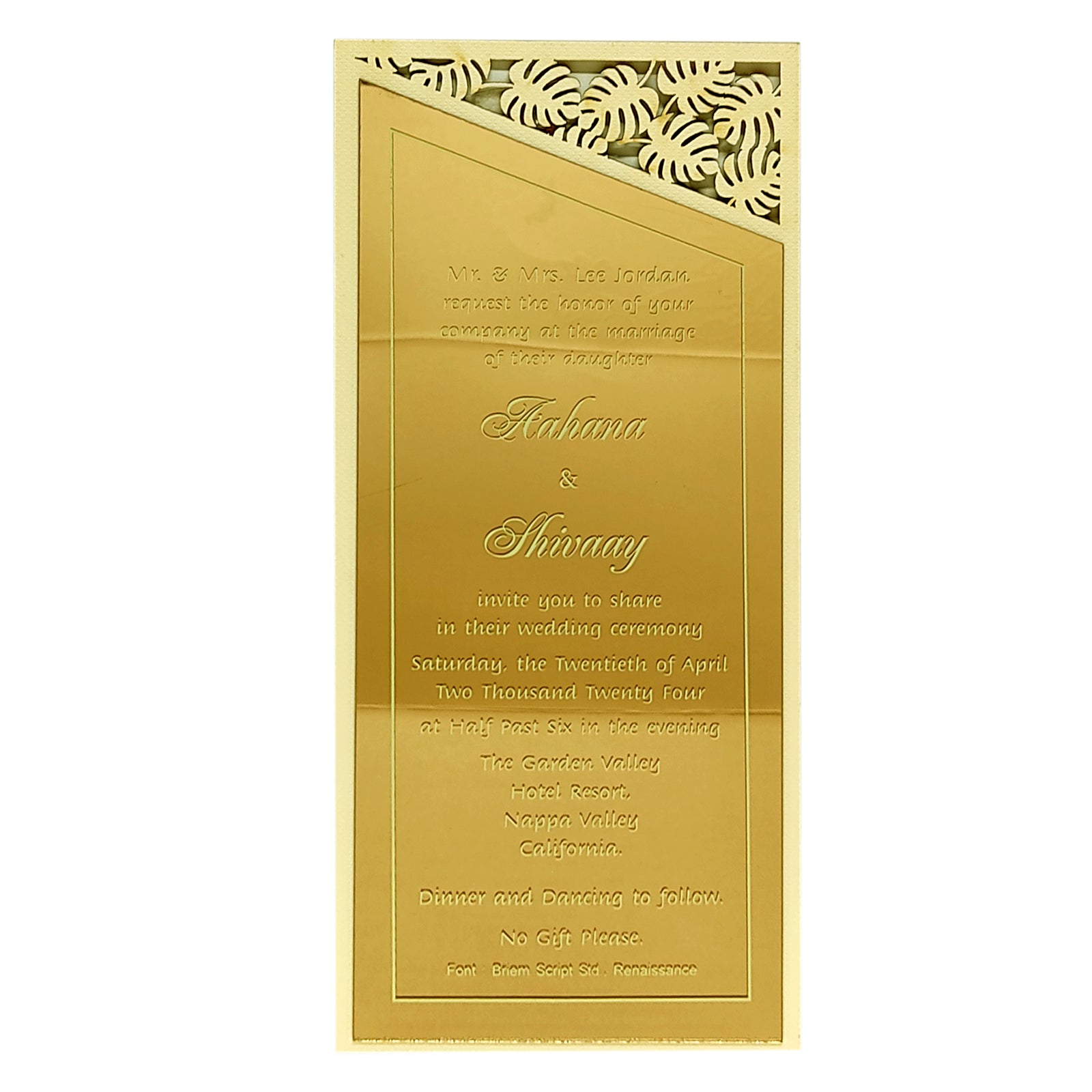 Pale Pink MDF Invitation-KRCS6600