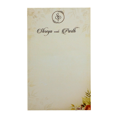 Beige Single Sheet Invitation-King of Cards