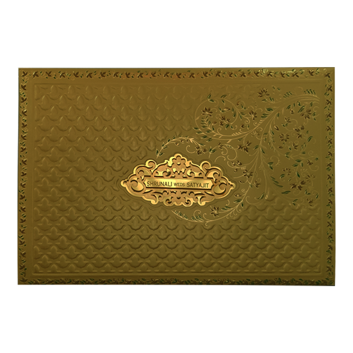 Gold Floral Wedding Card-King of Cards