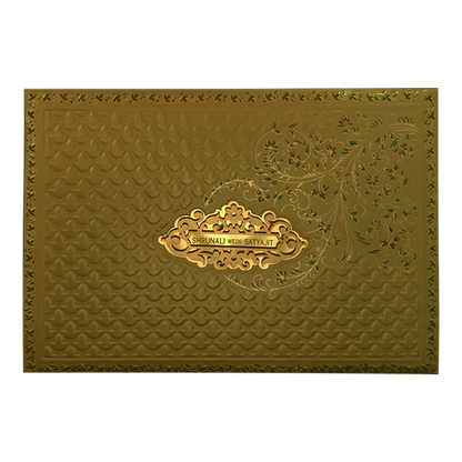 Gold Floral Wedding Card-King of Cards