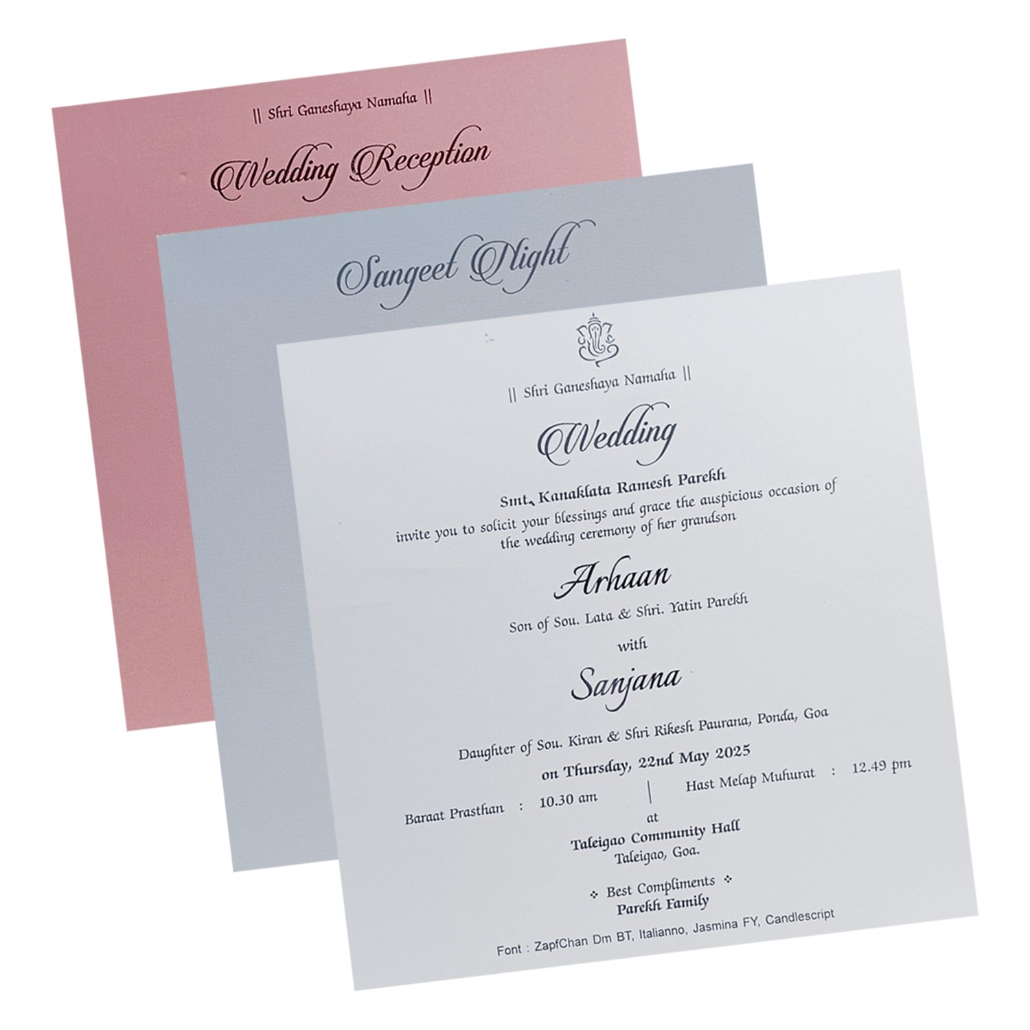 Light Grey Door Opening Invitation-KRC30442