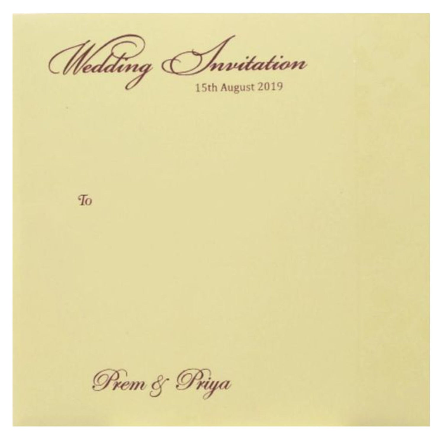 Alluring Floral Theme With Gold Foiling Wedding Card - KND8005C