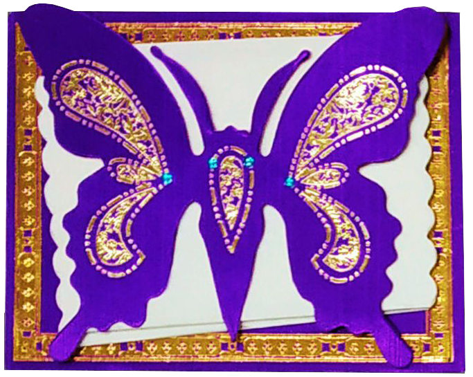 Purple Butterfly Invitation Card