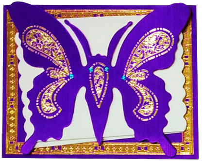 Purple Butterfly Invitation Card