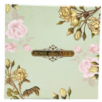 Light Green Pastel Padded Floral Design In Offset-KNC5603G