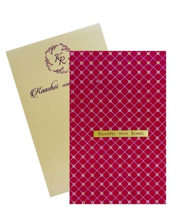 Cream Red Single Wolly Invitation-King of Cards