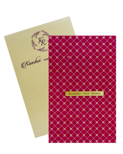 Cream Red Single Wolly Invitation-King of Cards